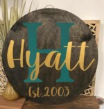 Doorhanger: $45 Please submit the following with this design: Last name and year established