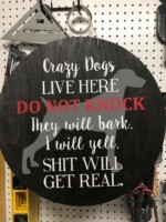 Doorhanger: $45 Please give dog breed at checkout or we will use a paw print