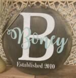 Doorhanger: $45 Please submit the following with this design: Last name and year established