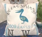 Pillow: $45 Please submit the following with this design: Subdivision or Road plus address for coordinates