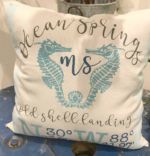 Pillow: $45 Please submit the following with this design: Subdivision or Road plus address for coordinates