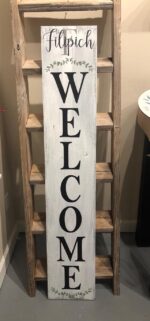 5ft tall porch sign! Customize with your last name & initial. $100