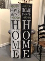 5ft tall Porch sign (shown in two colors) YOU customize your colors! $85