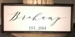12x32 $65 Please submit the following with this design: Last name and year established.