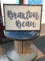 24x36 $110 **In order to have the 3D name cut and ready for your event, this must be ordered 2 weeks in advance and you must contact us by phone or email before you order. Please submit the following with this design: Name