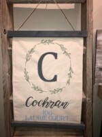 Canvas Hanger $45 Please submit the following with this design: Name and address