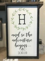 14x24 $55 Please provide the following information at checkout: Initial & Date