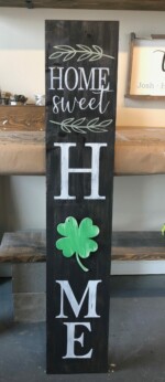 5' Interchangeable Porch Sign $110 **Although this photo shows a specific cutout, this piece comes with 2 interchangeable shaped pieces, to be picked when you arrive, based on what is available. Additional pieces can be purchased at the shop for $5 each.