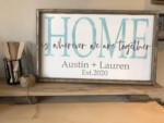 14x24 $45 *For this project please provide the following information at checkout: Names and Established Date.
