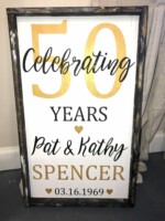 14x24 $55 Please provide the following information at checkout: Names & Date