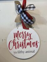 Door Hanger $45 *Bow is not included in the price but can be added on at the event for an additional cost.