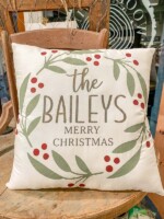 $45 Pillow  *For this pillow please provide the following information at checkout: last name.