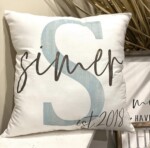 Pillow $45 Please submit the following with this design: Name & Est Date