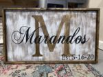 18x32 $65 *For this project please provide the following information at checkout: Last Name and Established Date.