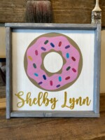 Kid's Project $35 *Please provide name during checkout.  This photo features the $10 framed option that can be added on at checkout. It is not reflected in the above price. If not chosen at checkout, it will come as an unframed plank project.