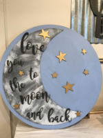 36" Round 3-Layer Wall Hanging $125 **In order to have the 3D pieces cut and ready for your event, this MUST be ordered at least 2 weeks in advance and you MUST contact us by phone or email when you order.