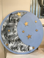 36" Round 3-Layer Wall Hanging $125 **In order to have the 3D pieces cut and ready for your event, this MUST be ordered at least 2 weeks in advance and you MUST contact us by phone or email when you order.
