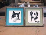 14" Framed Furbaby- $55 Please attach a clear photo of your pet during checkout as well as providing the name and pick curly or straight font in the project details box.