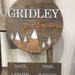 $75 Door Hanger **In order to have the 3D elements and name cut and ready for your event, this must be ordered 2 weeks in advance and you must contact us by phone or email before you order. Please submit the following with this design: Name