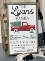 14x24 $70 *Please provide last name and year established at checkout