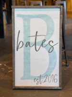 14x24 $45 Best for short names. Please submit the following with this design: Name and Est Year