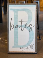 14x24 $45 Best for short names. Please submit the following with this design: Name and Est Year
