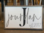 14x24 $55 Best for longer names. Please submit the following with this design: Name and Est Year