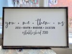 18x32 $65 Please submit the following with this design: Names and Established Date