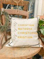 Pillow $45 *Please provide the names in order at checkout (more than 6 names may not not fit as shown)