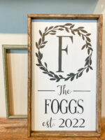 14x24 $70 **Please provide the following information at checkout: Name and Est. Date